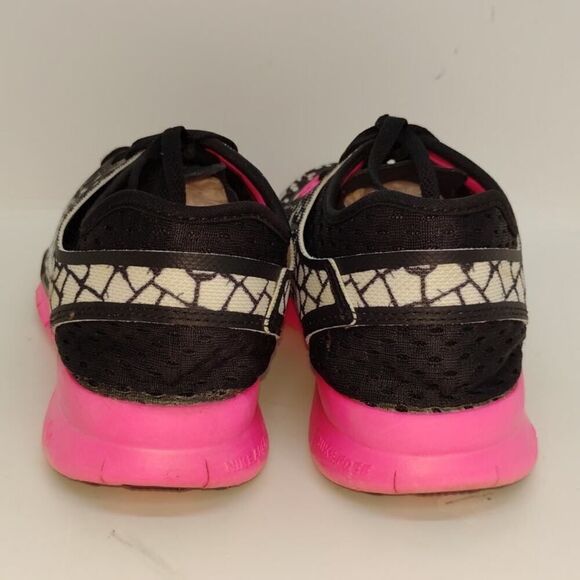 Nike Free 5.0 TRF+5 Womens Pre-owned Black/White/Pink Running Sneakers - sz. 8 - Picture 4 of 6